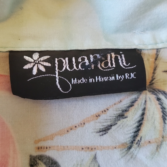 Fun Hawaiian style button up shirt  L - Picture 3 of 4